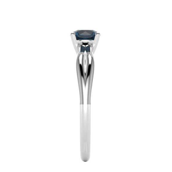 Zásnubný prsteň 14K biele zlato a topas london blue  0.6 ct  003_D
