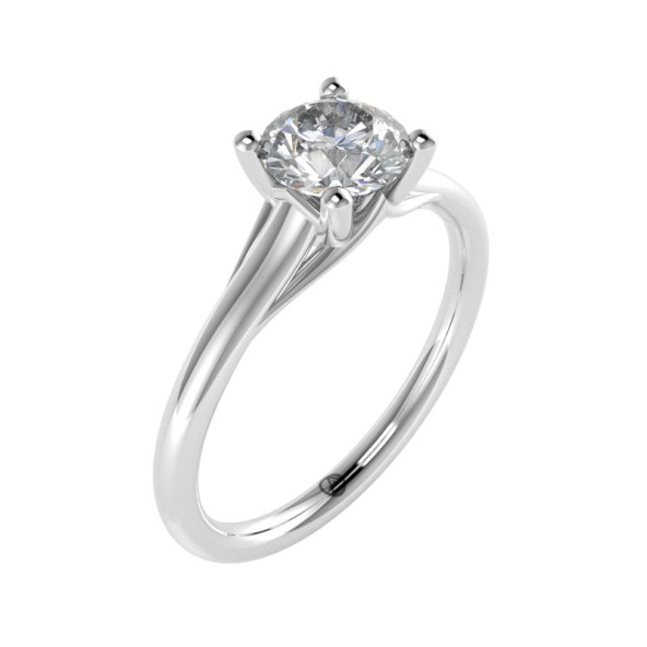 Zásnubný prsteň 14K biele zlato a zirkón  0.75 ct  009_A