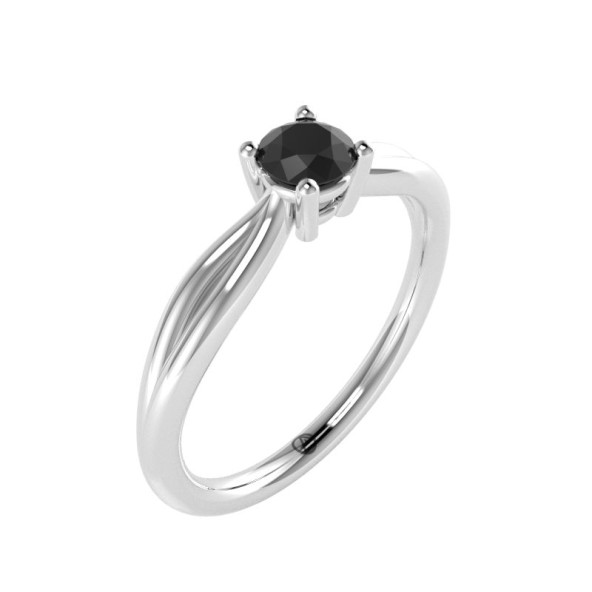 Zásnubný prsteň 14K biele zlato a zirkón  0.29 ct  003_A