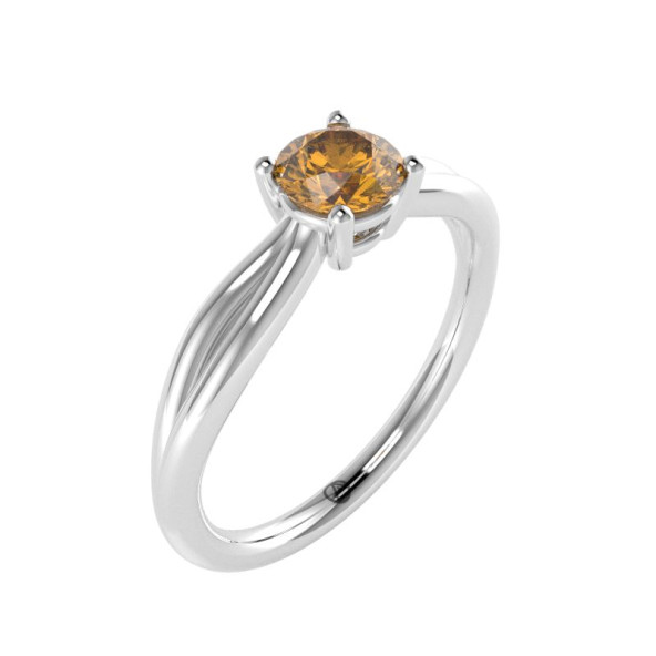 Zásnubný prsteň 14K biele zlato a ónyx  0.5 ct  003_A