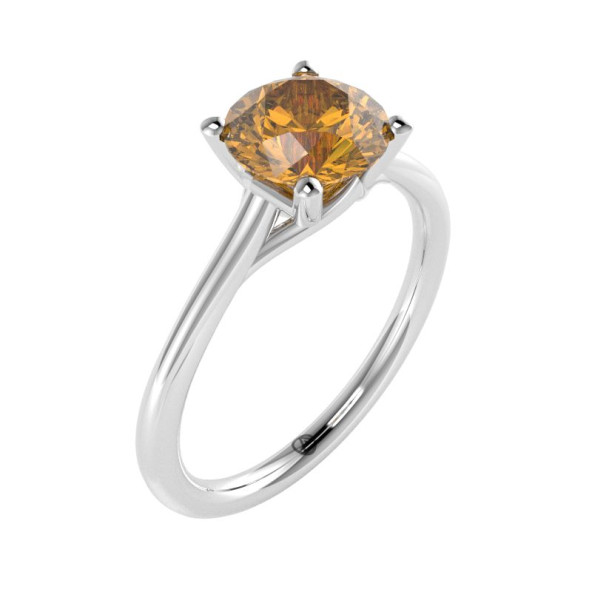 Zásnubný prsteň 14K biele zlato a ametyst  1.25 ct  009_A