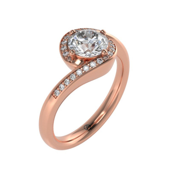 Zásnubný prsteň 14K biele zlato a ametyst  0.8 ct 008_A