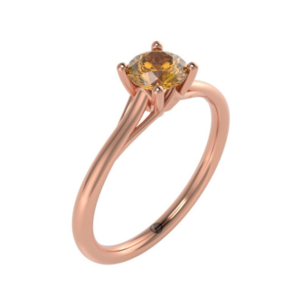 Zásnubný prsteň 14K biele zlato a ónyx  0.5 ct  009_A