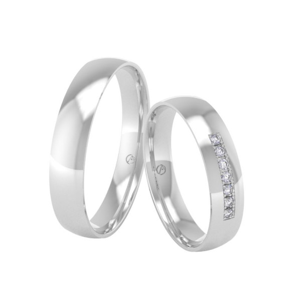 Svadobné obrúčky 14K biele zlato a diamant 40ZK101C7Z_A_