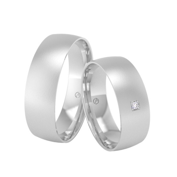 Svadobné obrúčky 14K biele zlato a diamant 60ZK101F1Z_A_