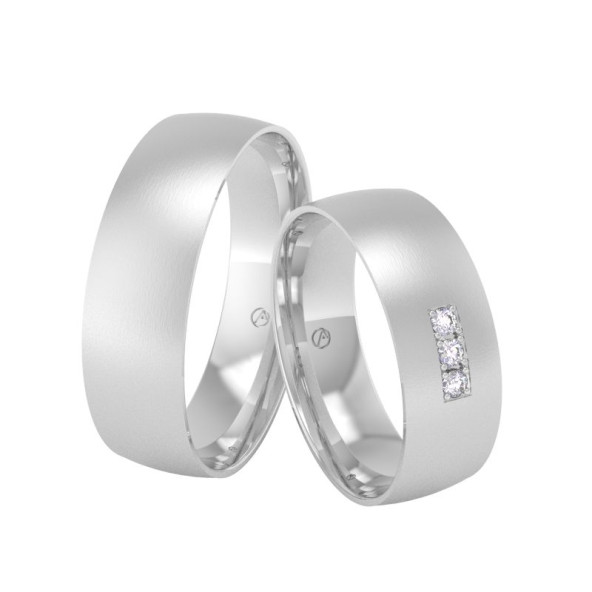 Svadobné obrúčky 14K biele zlato a diamant 60ZK101F3Z_A_