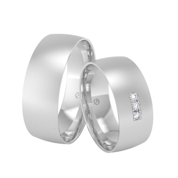 Svadobné obrúčky 14K biele zlato a diamant 70ZK101F3Z_A_