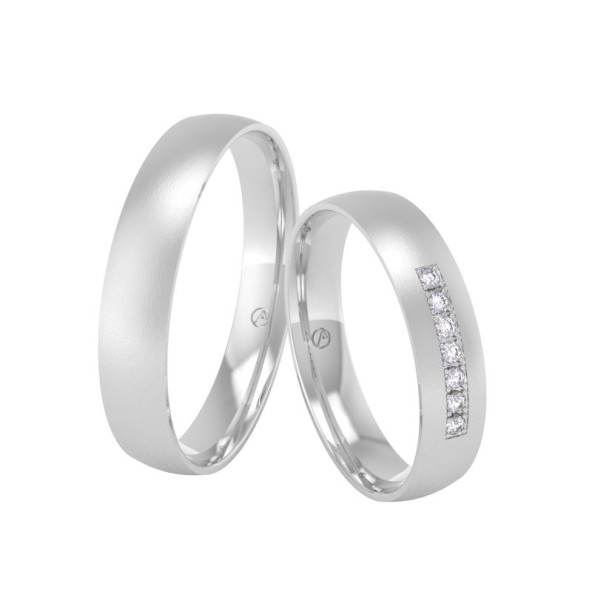 Svadobné obrúčky 14K biele zlato a diamant 40ZK101C7Z_A_
