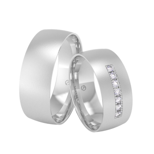 Svadobné obrúčky 14K biele zlato a diamant 70ZK101F7Z_A_