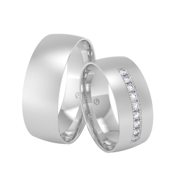 Svadobné obrúčky 14K biele zlato a diamant 70ZK101F9Z_A_
