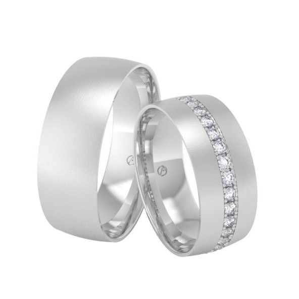 Svadobné obrúčky 14K biele zlato a diamant 70ZK101F15Z_A_