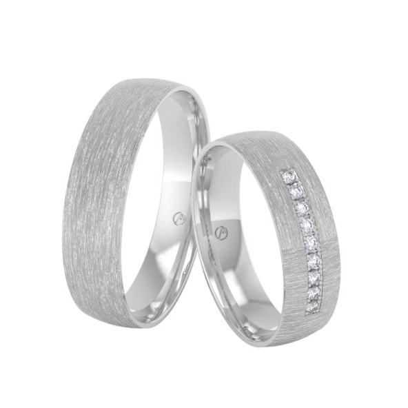 Svadobné obrúčky 14K biele zlato a diamant 50ZK101C9Z_A_