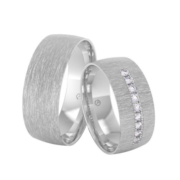 Svadobné obrúčky 14K biele zlato a diamant 70ZK101F9Z_A_