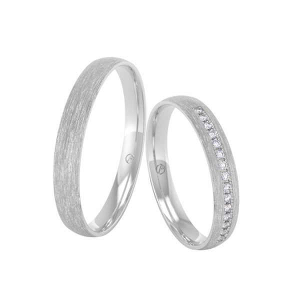 Svadobné obrúčky 14K biele zlato a diamant 30ZK101A15Z_A_