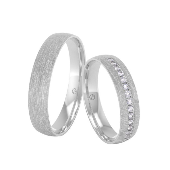 Svadobné obrúčky 14K biele zlato a diamant 40ZK101C15Z_A_