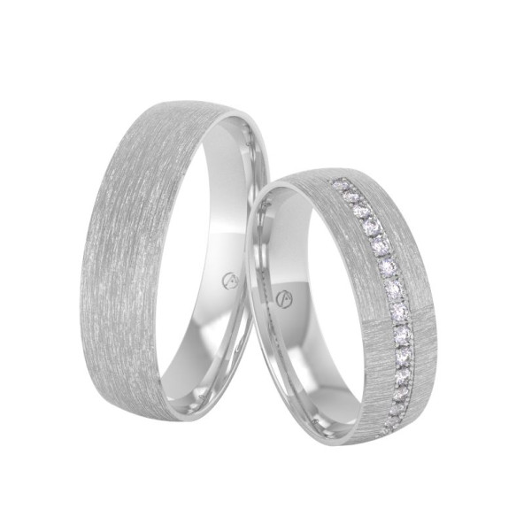 Svadobné obrúčky 14K biele zlato a diamant 50ZK101C15Z_A_