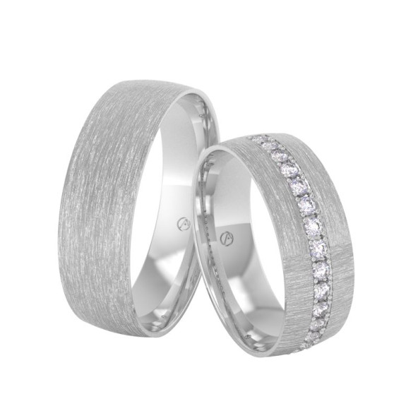 Svadobné obrúčky 14K biele zlato a diamant 60ZK101F15Z_A_