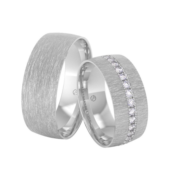 Svadobné obrúčky 14K biele zlato a diamant 70ZK101F15Z_A_