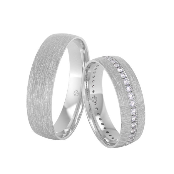 Svadobné obrúčky 14K biele zlato a diamant 50ZK101C44Z_A_