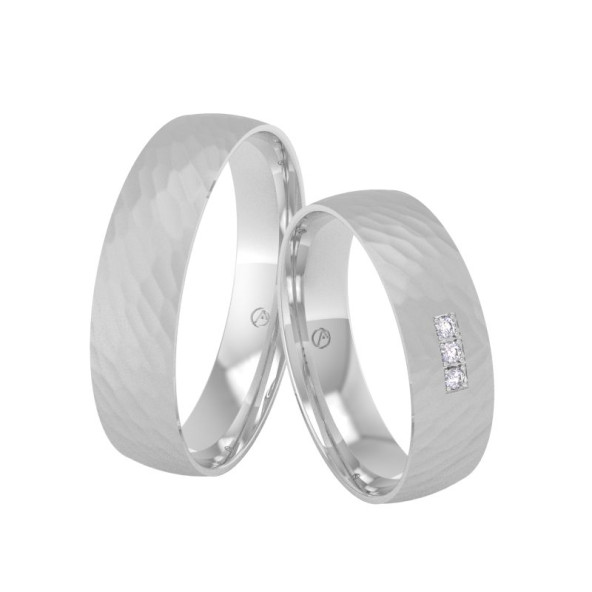 Svadobné obrúčky 14K biele zlato a diamant 50ZK101C3Z_A_