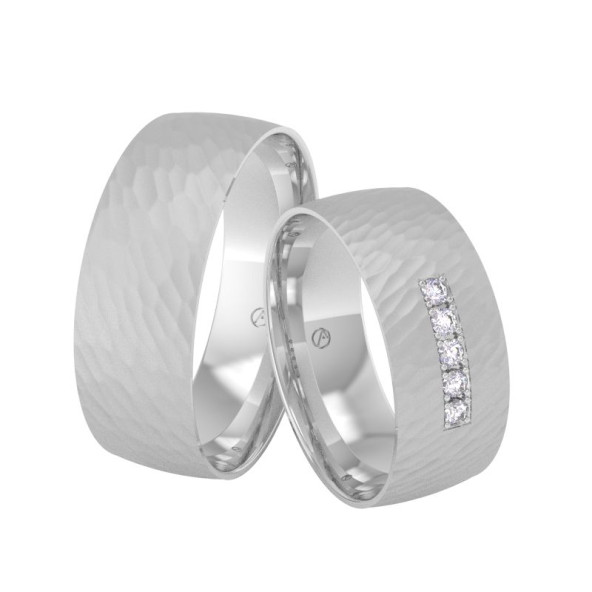 Svadobné obrúčky 14K biele zlato a diamant 70ZK101F5Z_A_