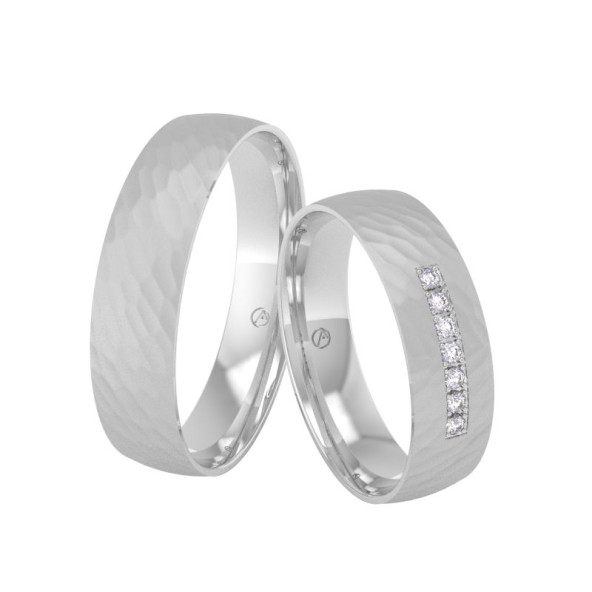 Svadobné obrúčky 14K biele zlato a diamant 50ZK101C7Z_A_