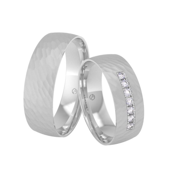 Svadobné obrúčky 14K biele zlato a diamant 60ZK101F7Z_A_