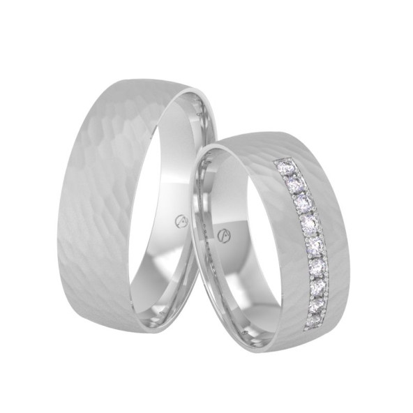 Svadobné obrúčky 14K biele zlato a diamant 60ZK101F9Z_A_
