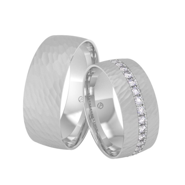 Svadobné obrúčky 14K biele zlato a diamant 70ZK101F15Z_A_