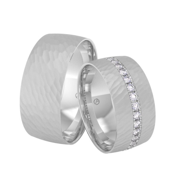Svadobné obrúčky 14K biele zlato a diamant 80ZK101F15Z_A_