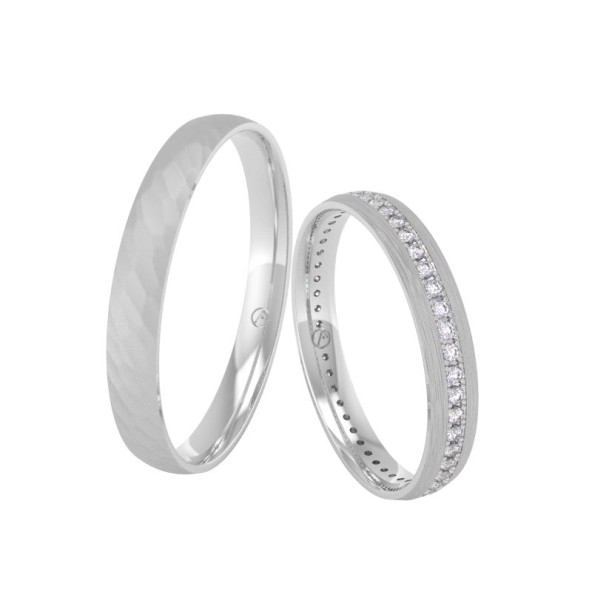 Svadobné obrúčky 14K biele zlato a diamant 30ZK101A52Z_A_