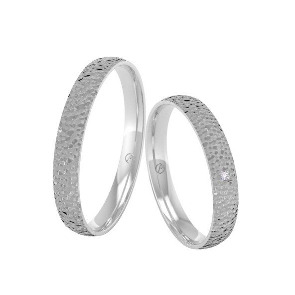Svadobné obrúčky 14K biele zlato a diamant 30ZK101A1Z_A_