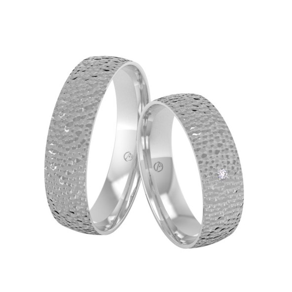 Svadobné obrúčky 14K biele zlato a diamant 50ZK101C1Z_A_