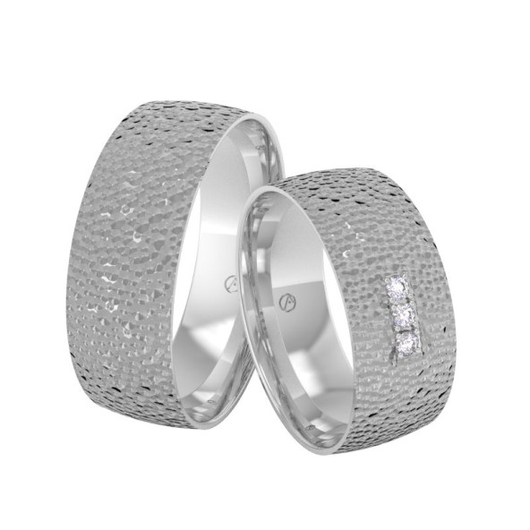 Svadobné obrúčky 14K biele zlato a diamant 70ZK101F3Z_A_