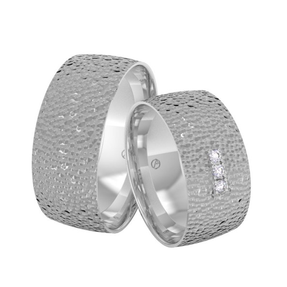 Svadobné obrúčky 14K biele zlato a diamant 80ZK101F3Z_A_