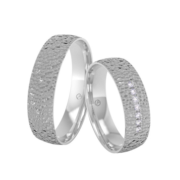 Svadobné obrúčky 14K biele zlato a diamant 50ZK101C7Z_A_