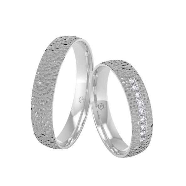 Svadobné obrúčky 14K biele zlato a diamant 40ZK101C9Z_A_