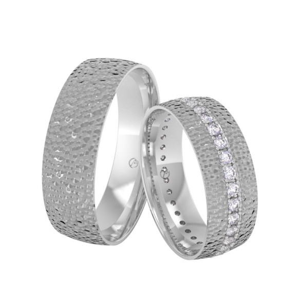 Svadobné obrúčky 14K biele zlato a diamant 60ZK101F36Z_A_