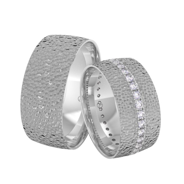 Svadobné obrúčky 14K biele zlato a diamant 80ZK101F36Z_A_