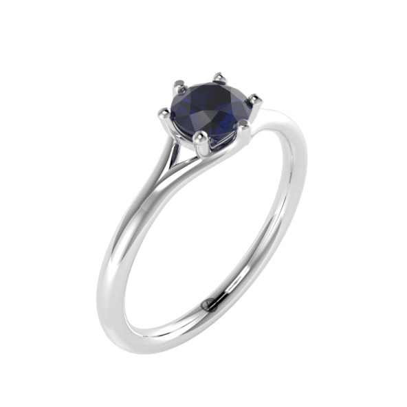 Zásnubný prsteň 14K biele zlato a iolit  0.5 ct  011_A