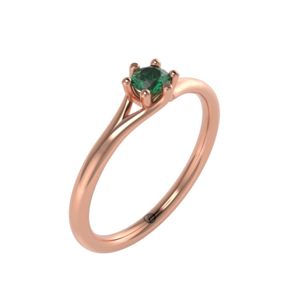Zásnubný prsteň 14K biele zlato a topas london blue  0.16 ct  011_A