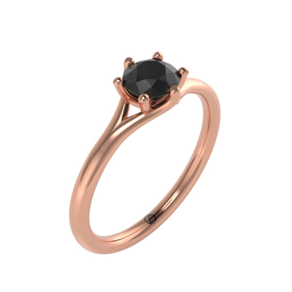 Zásnubný prsteň 14K biele zlato a iolit  0.5 ct  011_A