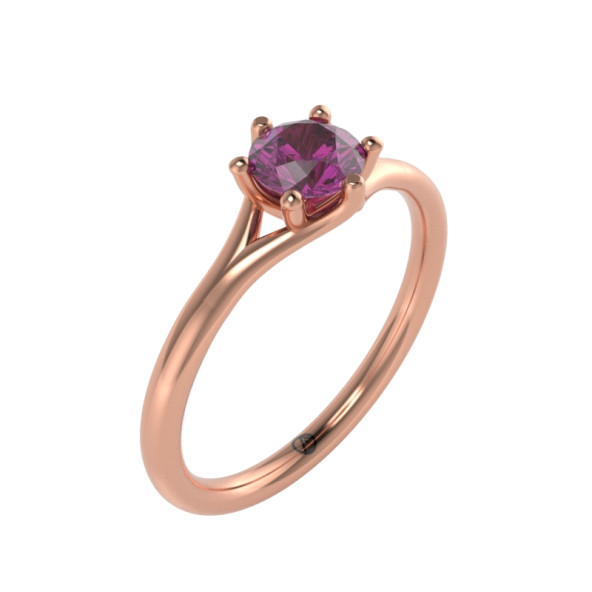 Zásnubný prsteň 14K biele zlato a iolit  0.5 ct  011_A