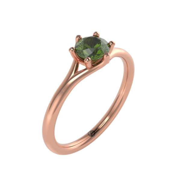 Zásnubný prsteň 14K biele zlato a iolit  0.5 ct  011_A