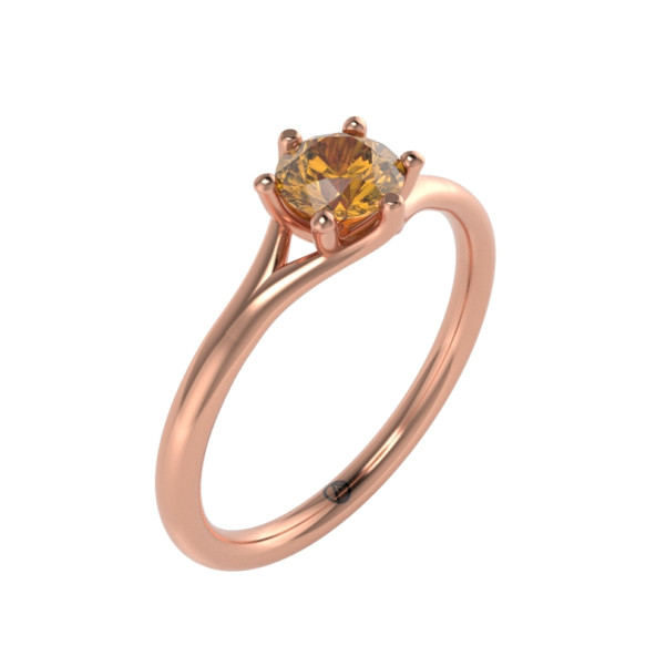Zásnubný prsteň 14K biele zlato a iolit  0.5 ct  011_A