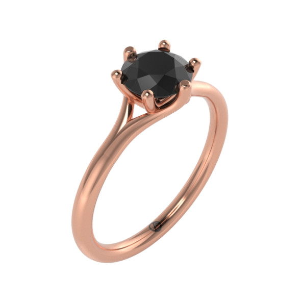 Zásnubný prsteň 14K biele zlato a topas swiss blue  0.8 ct 011_A