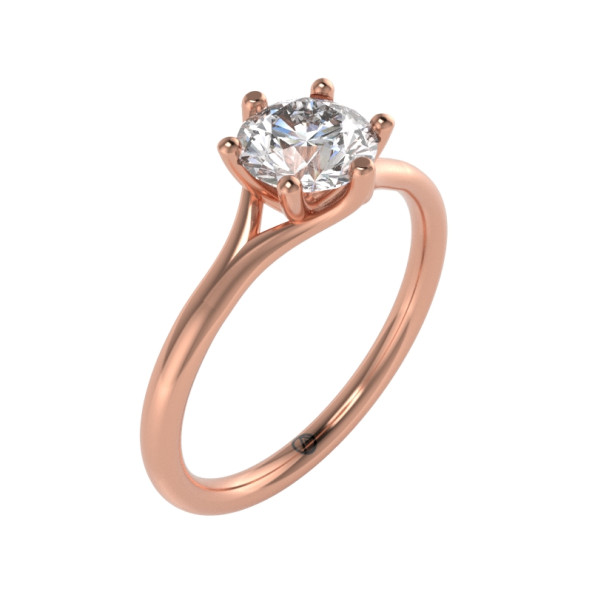 Zásnubný prsteň 14K biele zlato a topas swiss blue  0.8 ct 011_A