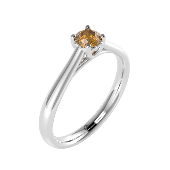 Zásnubný prsteň 14K biele zlato a peridot  0.25 ct  015_A