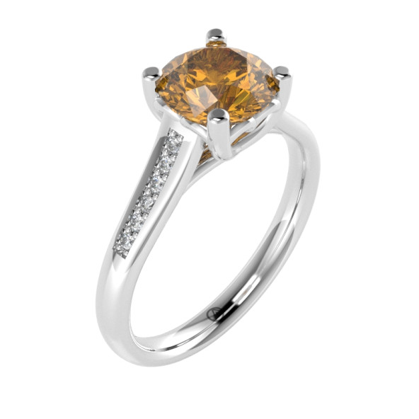 Zásnubný prsteň 14K biele zlato a ónyx  1.25 ct  016_A