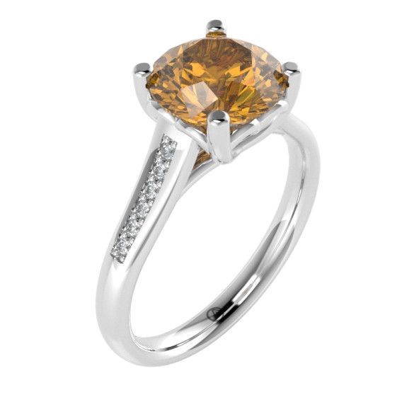 Zásnubný prsteň 14K biele zlato a topas london blue  2.0 ct 016_A